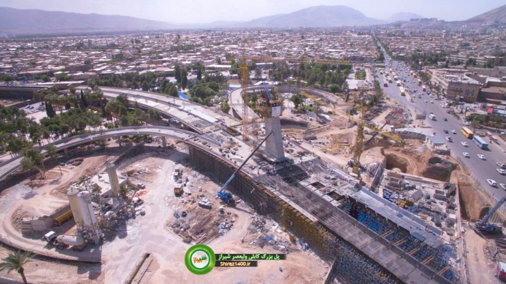 نصب هم ورک تیوبها پل کابلی ولیعصر شیراز
