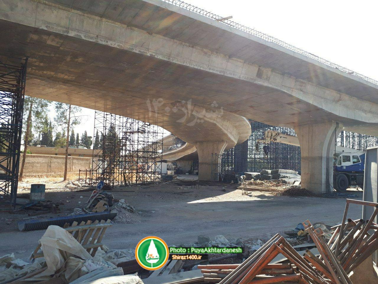 گزارش تصویری: پل طبقاتی گلشن (کشن) شیراز و پارکینگ جنت – آبان ماه ۹۶