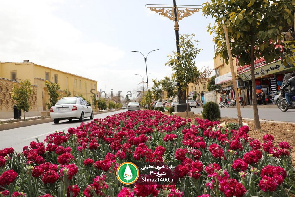 گزارش تصویری : گل کاری و زیبا سازی بلوار هجرت در استقبال از سال نو
