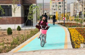 عکس: پیاده راه و مسیر دوچرخه سواری بلوار احمد بن موسی