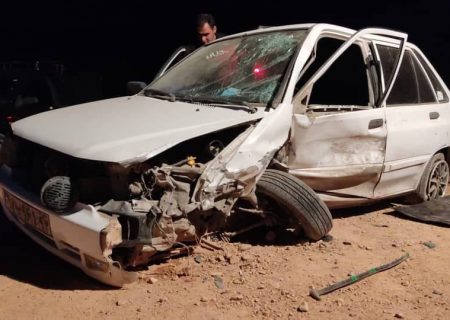 مصدومیت پنج نفر بر اثر برخورد دو خودروی سواری