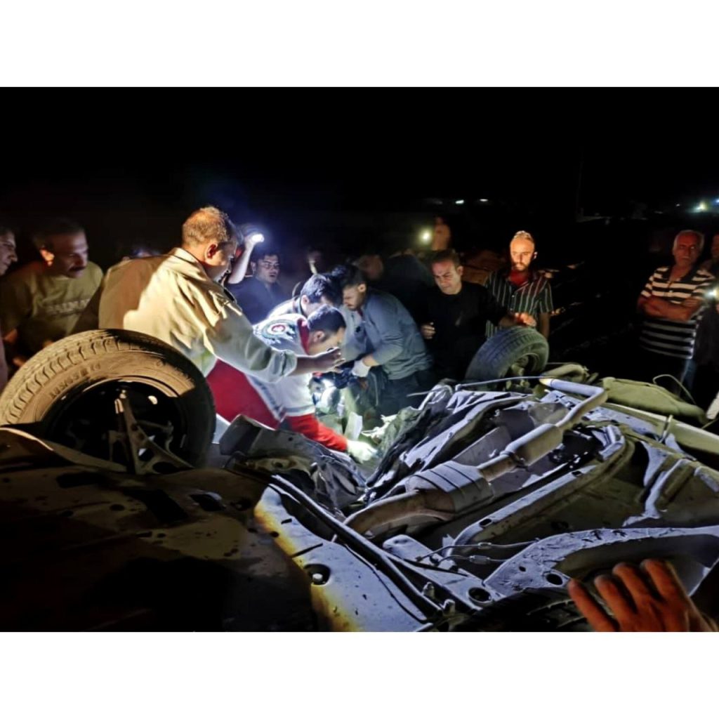 واژگونی خودروی سواری با ۲ کشته و یک مصدوم