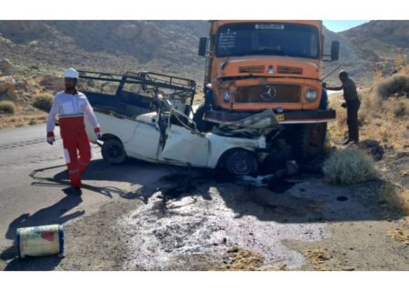 یک کشته و یک مصدوم در تصادف جاده بختگان به ارسنجان