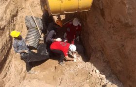 یک کشته در ریزش کانال آب و فاضلاب در داراب