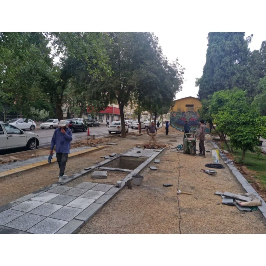 اجرای پیاده‌روسازی و مناسب‌سازی خیابان حافظ