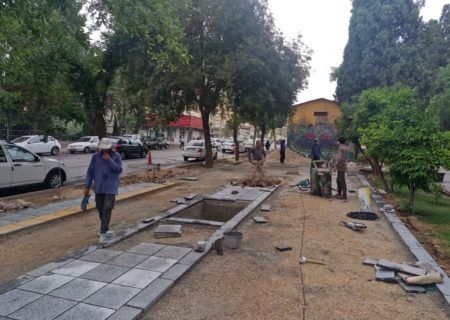 اجرای پیاده‌روسازی و مناسب‌سازی خیابان حافظ