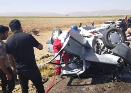یک کشته و ۴ مصدوم در تصادف جاده آباده_سمیرم