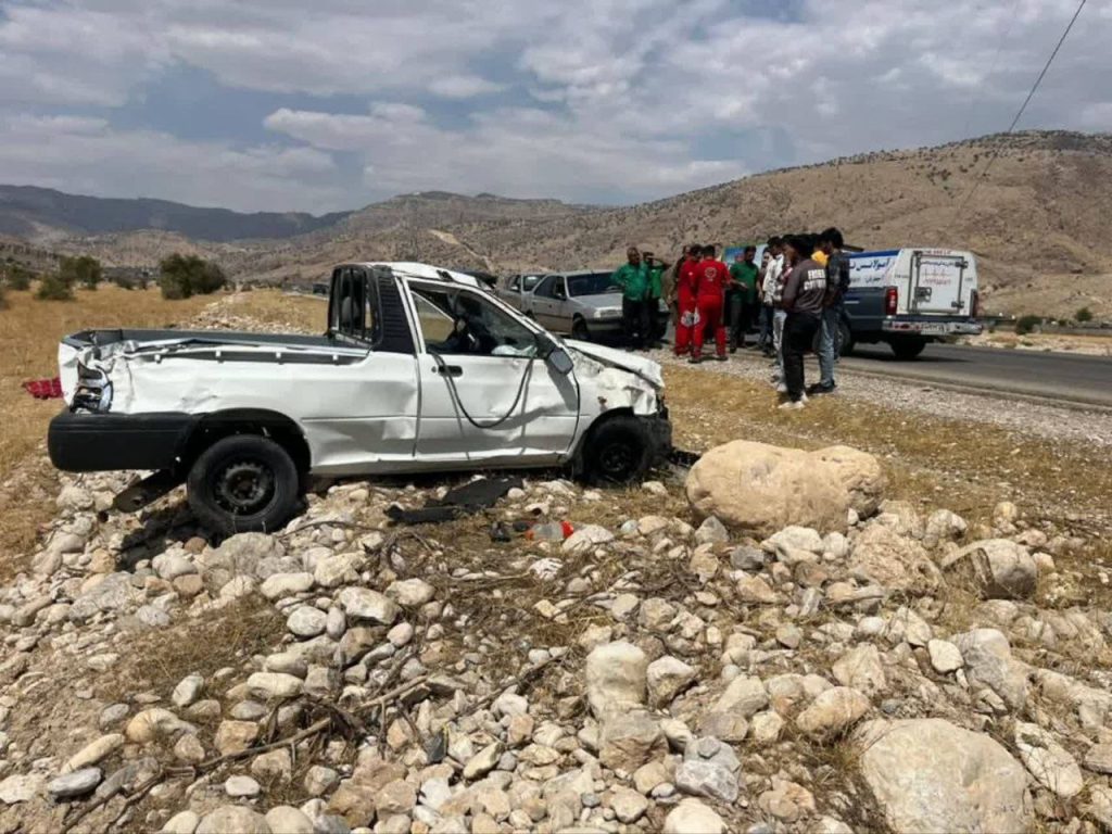 واژگونی پراید وانت با یک کشته و یک مصدوم