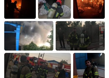 مهار آتش‌سوزی گسترده در انبار تولید فیلتر در شیراز