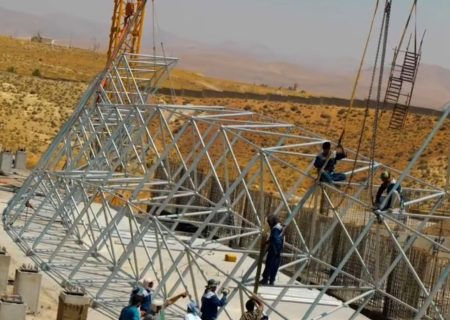 🎥: شروع اجرای سقف پارک آبی شیراز