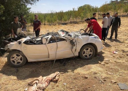 واژگونی خودروی پژو در جاده سپیدان به شیراز با یک کشته