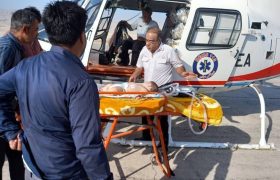 اعزام هوایی کودک ۷ ماهه لامردی به شیراز