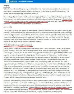 گزارش دوره‌ای یونسکو که گسترش شهر مرودشت به سمت تخت جمشید را یک تهدید جدی می‌داند