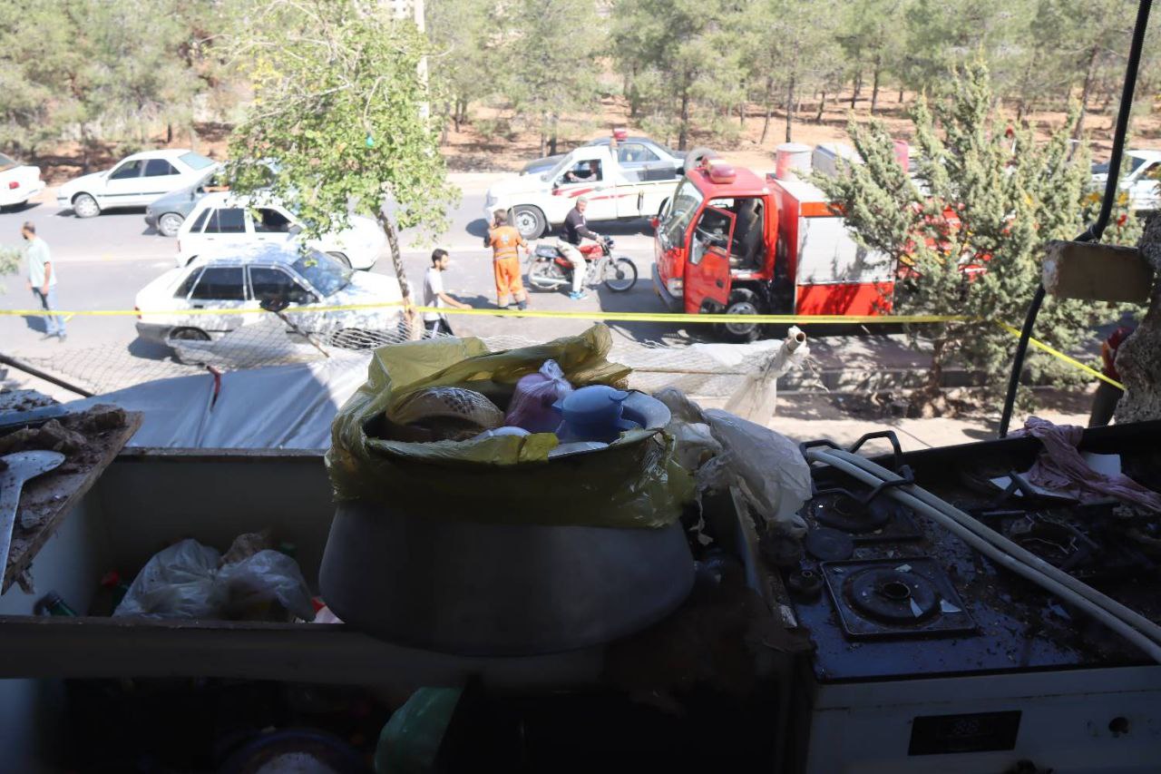 انفجار لحظهای در منزل دوطبقه در میانرود شیراز