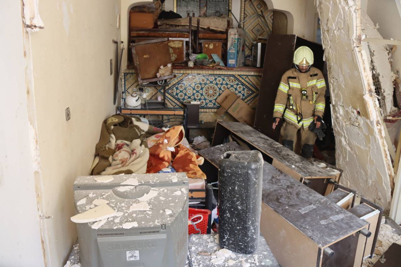 انفجار لحظهای در منزل دوطبقه در میانرود شیراز