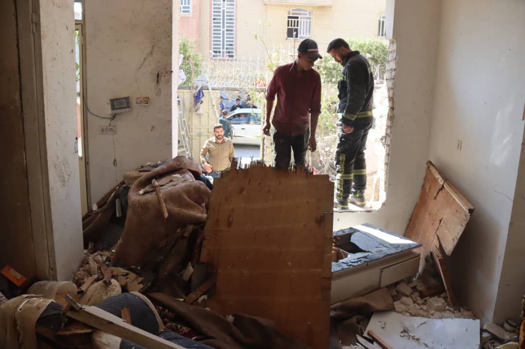 انفجار لحظهای در منزل دوطبقه در میانرود شیراز