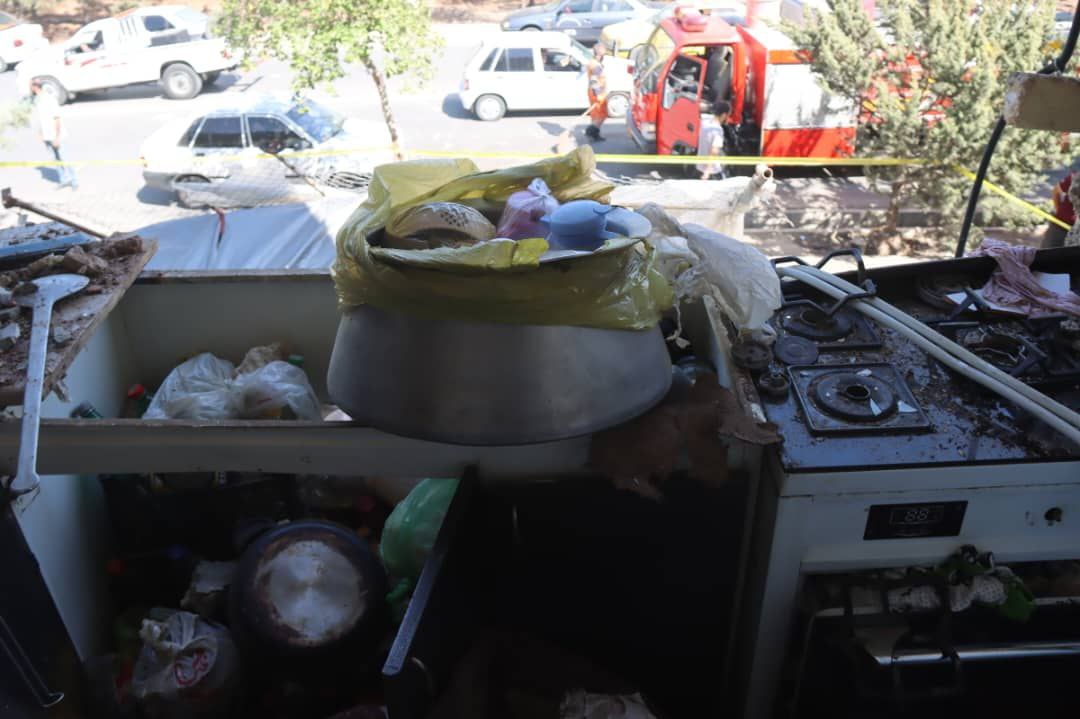 انفجار لحظهای در منزل دوطبقه در میانرود شیراز