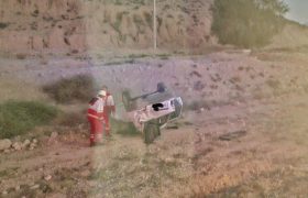 واژگونی پراید در محور فسا ـ داراب با یک کشته و ۴ مصدوم