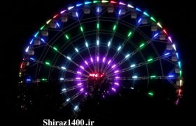 🎥: نمای شبانه چرخ‌وفلک باغ جنت شیراز