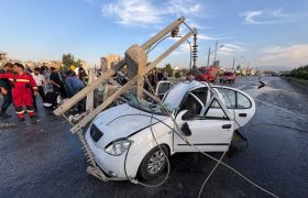 📸: ۳ مصدوم در سانحه شدید رانندگی در کمربندی شیراز