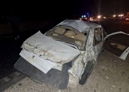 ۲ فوتی و ۲ مصدوم در واژگونی خودروی سواری در بزرگراه شیراز- اصفهان