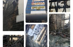 مهار آتش‌سوزی در مجتمع تجاری سلطانیه شیراز