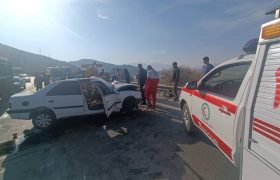 یک کشته و ۳ مصدوم در تصادف رخ به رخ دو خودرو