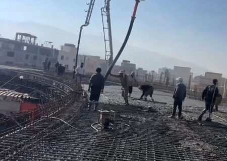 🎥: بتن‌ریزی عرشه دوربرگردان میثم