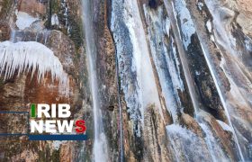 📸: قندیل بستن بزرگترین آبشار چشمهای ایران در سپیدان